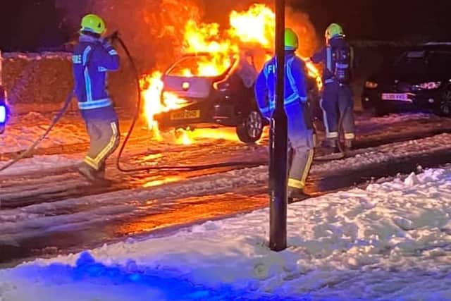 Emergency services were called to Richmond Hall Road, shortly before 5.15am on Saturday, January 16, following reports that a car was on fire.