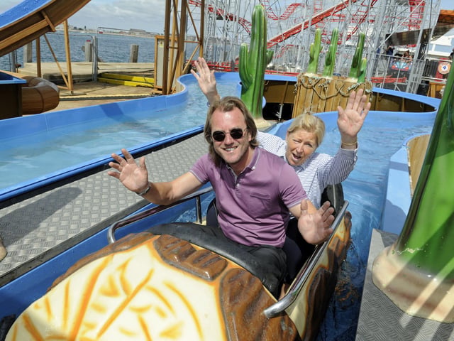 Owners James and Jill Norman check out the new rides. Picture Ian Hargreaves (180720-3)