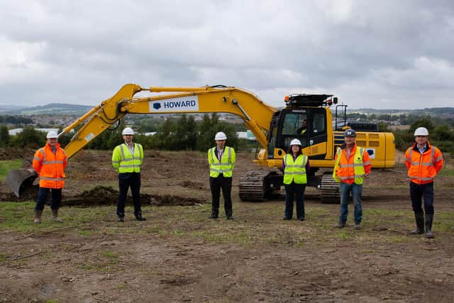 Ground-breaking for the new site at Gateway 36 Business Park with Barnsley Council, Harworth Group and contractors