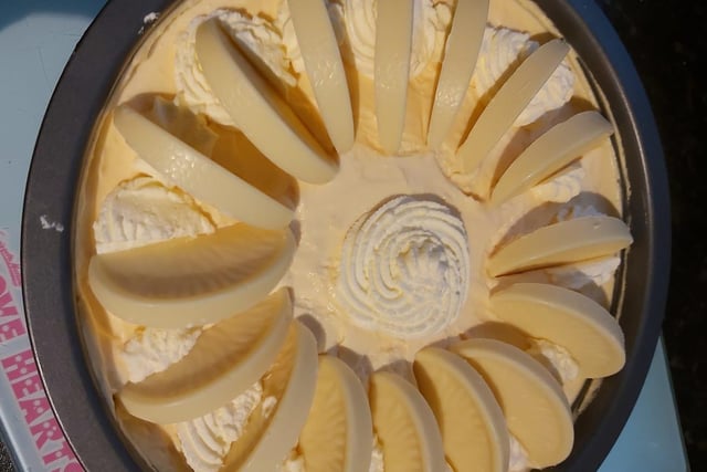 It's not Terry's, it's ours! A white chocolate orange cheesecake.