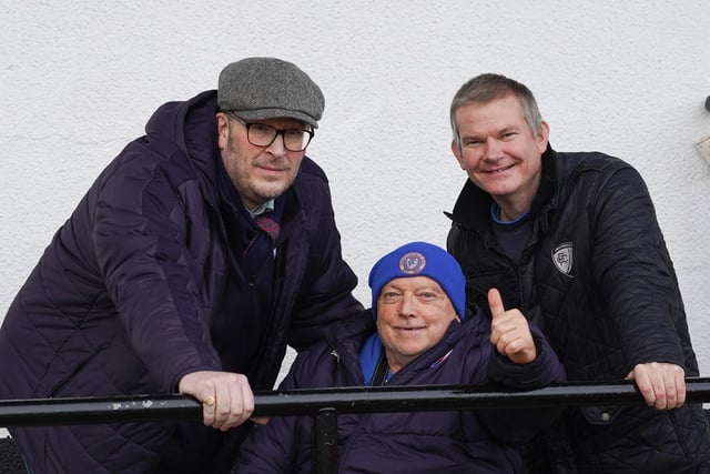 Chesterfield fans before the game at Chorley on 7th March 2020. Who can you spot?