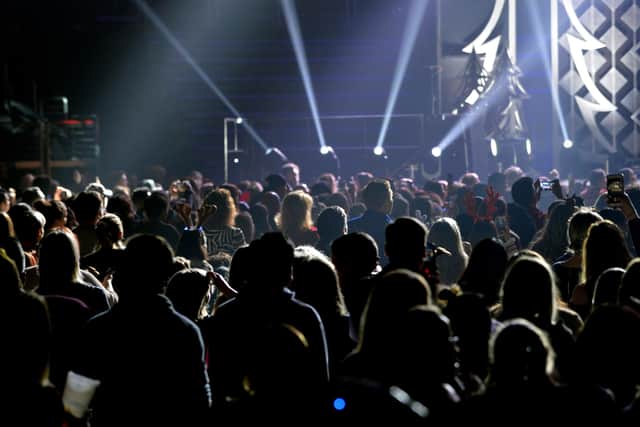 A view of a concert audience. (Photo by Shannon Finney/Getty Images for iHeart Media)