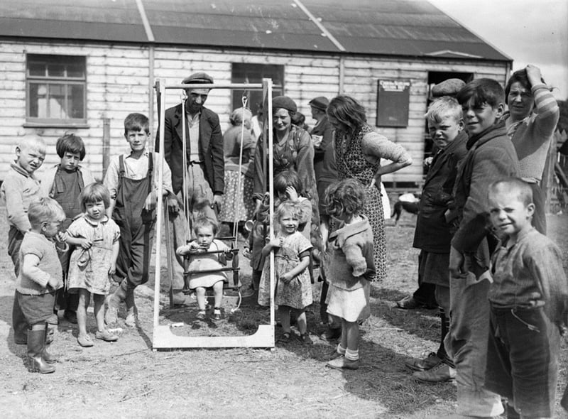 Time out on the swing at The Welton camp, 1936. Perth Museum and Art Gallery, D Wilson Laing Collection. Copyright Perth & Kinross Council