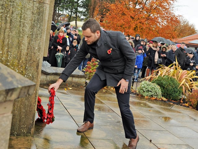 Mansfield MP Ben Bradley laid his wreath in 2018