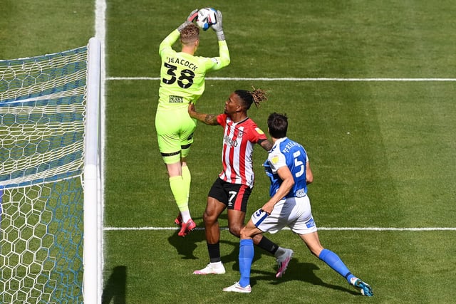 BIRMINGHAM, ENGLAND - SEPTEMBER 12: Zach Jeacock of Birmingham City collects the ball during the Sky Bet Championship match between Birmingham City and Brentford at St Andrew's Trillion Trophy Stadium on September 12, 2020 in Birmingham, England. (Photo by Ross Kinnaird/Getty Images)