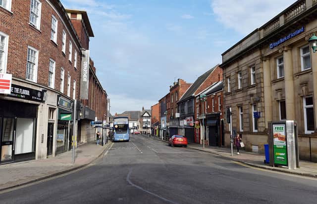 Chesterfield's streets were almost deserted on the first day of the new national lockdown
