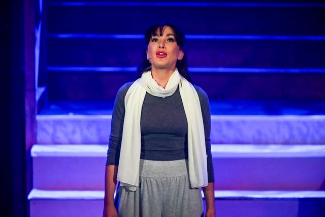 Rebecca Corbett (Mary) in Alnwick Stage Musical Society's production of Jesus Christ Superstar at Alnwick Playhouse in October 2021.