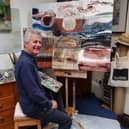 Artist Rob Moore who has a studio at the Old Parcels Office Artspace at Scarborough Railway Station