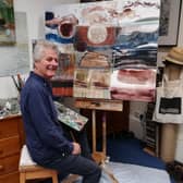 Artist Rob Moore who has a studio at the Old Parcels Office Artspace at Scarborough Railway Station