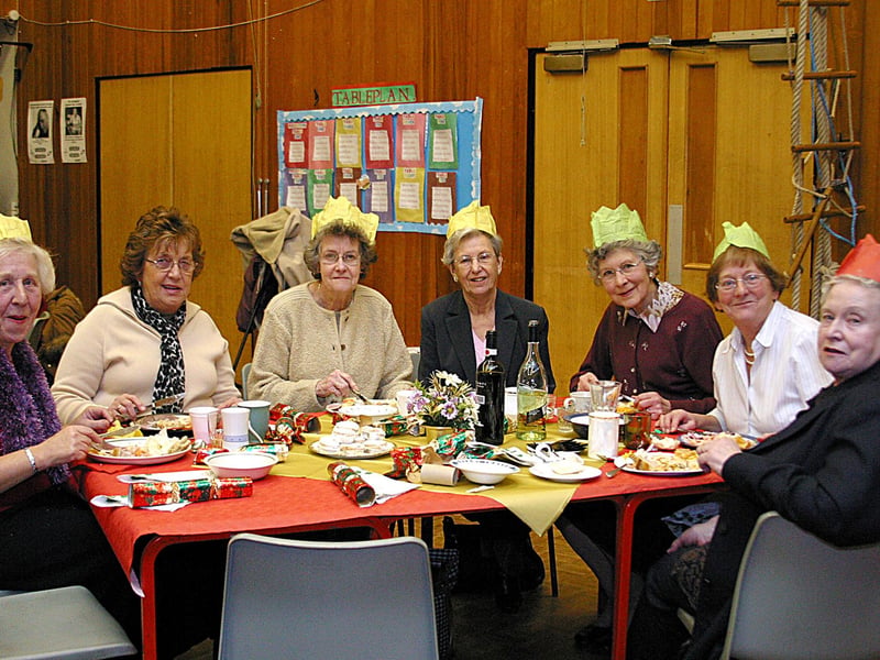 Lindhurst WI Christmas party at South Mansfield Community Centre.
