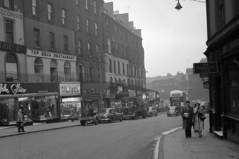 Nearby Leith Street, pictured in 1958, was also earmarked for demolition.