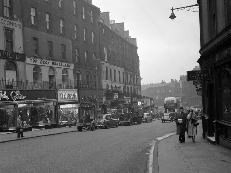 Nearby Leith Street, pictured in 1958, was also earmarked for demolition.