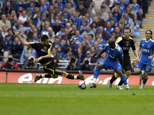 Match action from the final. Picture: Will Caddy