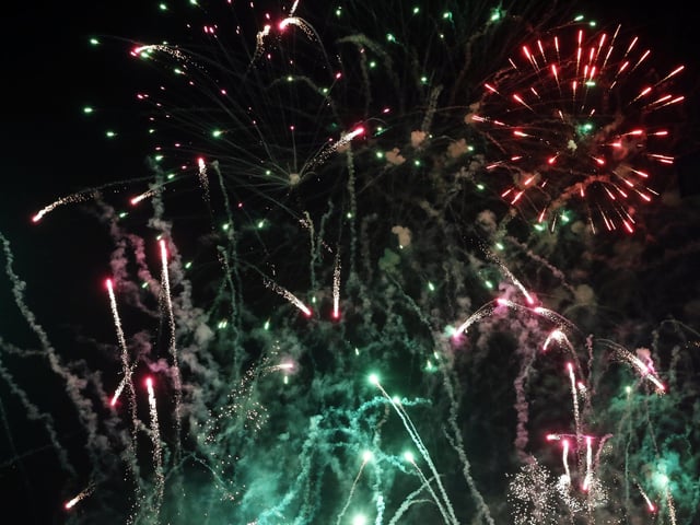 The fireworks display was a huge favourite with the crowds.