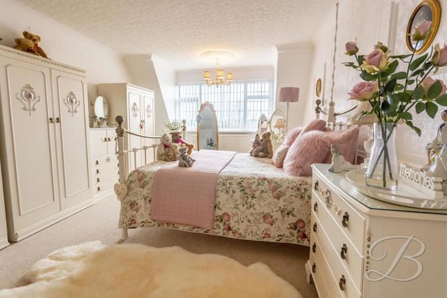 Bedroom three is typically exquisite. Warmth is provided by the carpeted floor and central-heating radiator, while the window offers views to the front of the property.