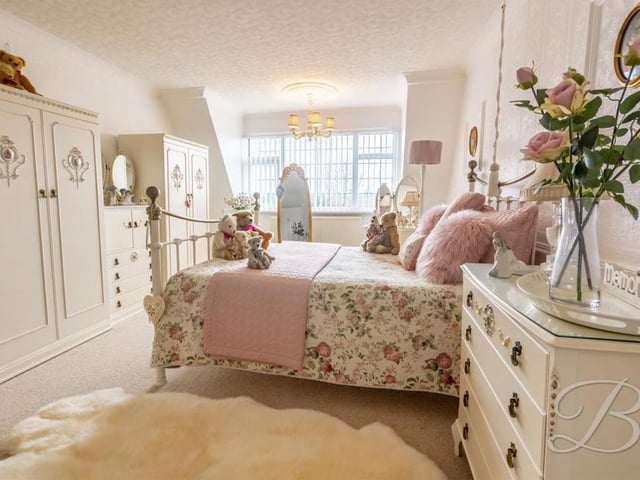 Bedroom three is typically exquisite. Warmth is provided by the carpeted floor and central-heating radiator, while the window offers views to the front of the property.