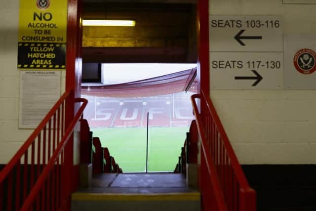 Sheffield United supporters are set to see their return to Bramall Lane delayed – with the Government announcing it will put the brakes on plans to return spectators to sporting events. (Photo by Richard Heathcote/Getty Images)