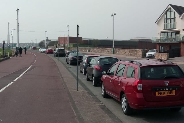 Cars parked up in Seaburn as the streets remain quiet.