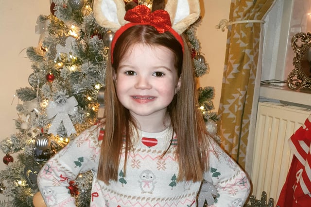 Ruby Rose, age 5, is feeling festive!