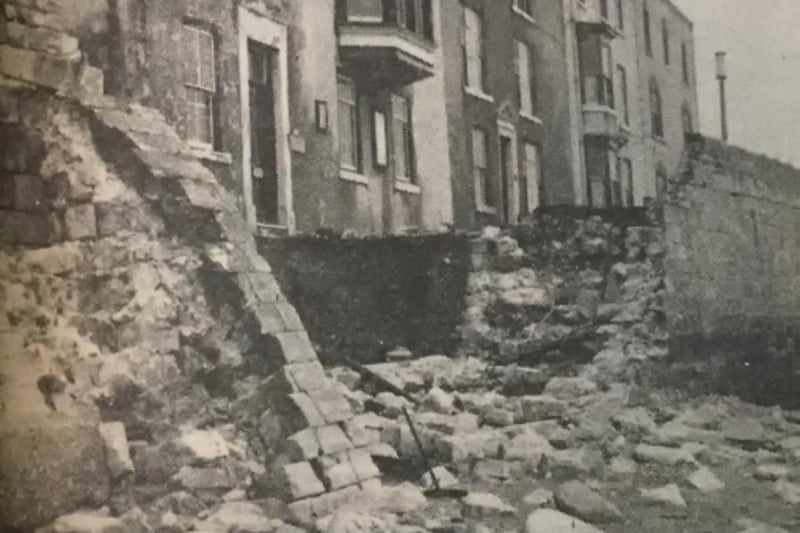 A storm badly damaged the Town Wall in 1966. Can you remember it. Photo: Hartlepool Museum Service and Northern Daily Mail.