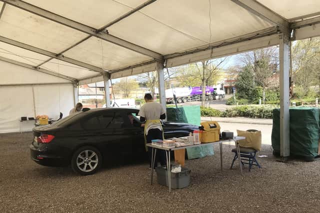 Sheffield City Trust has been working with Sheffield Teaching Hospitals to operate a drive-through blood test service in the car park at Sheffield's FlyDSA Arena, Attercliffe