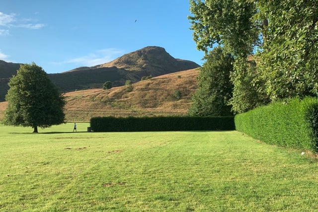 Parkland at the foot of Arthur's Seat was close to deserted.