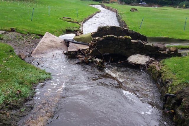 Extreme weather brought in by Storm Alex has caused severe damage to a bridge in Balbirnie Park in Markinch, Fife. The picture was taken by passerby Jordan Dick who said the area has been hit hard by flooding.