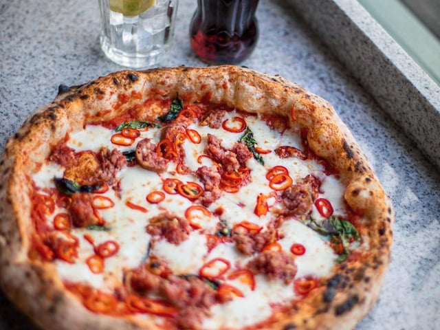 Pizza Pilgrims specialises in all things pizza - from savoury numbers like nduja, eight cheese and puttanesca, to sweet ones like the nutella pizza ring, which is a ring of pizza stuffed with nutella, salted ricotta and served with ice cream