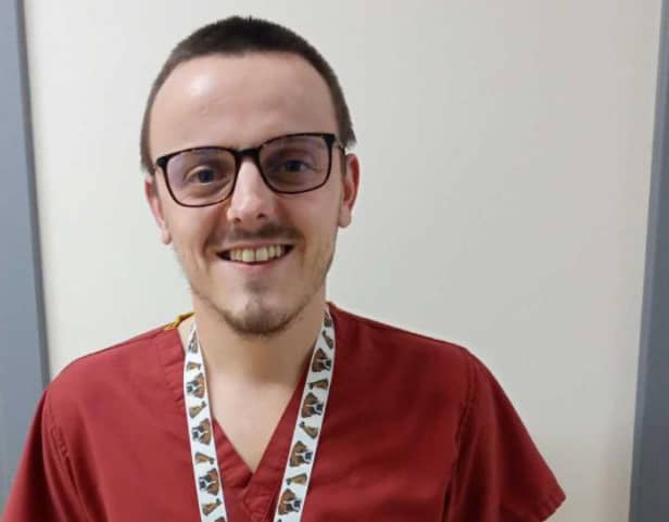 Thomas Beresford completed his nursing apprenticeship in 2020 and is now responsible for groups and patients within A&E, as well as being a clinical educator at the University of Sheffield