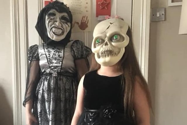 Donna Crannage sent in this Spooky Snap of Ava Vaughan age 8 and Alese Vaughan age 14.