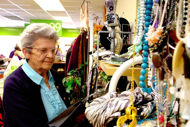Despite her age, octogenarian Linda Hope was still volunteering one day a week in the Barnardos charity shop in York Road in 2012.
