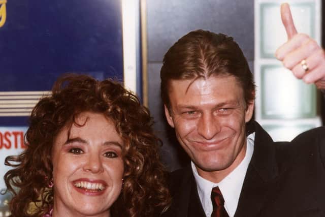 Sean Bean with his wife Melanie Hill attending the premiere of the film When Saturday Comes at the Warner Brothers Cinema in Sheffield's Meadowhall shopping centre in 1996 (pic: Steve Ellis)