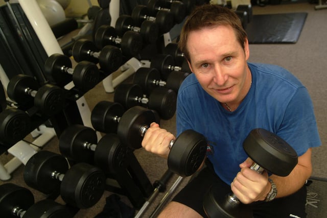 Steve Brumpton  working out at Apple Health and Fitness, Bridge Place, Worksop in 2009