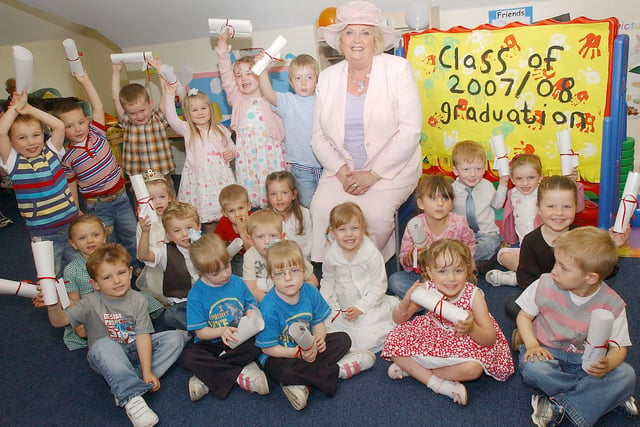 Look at the happy faces on these children at the Buttercup Nursery in Seaham in 2008.