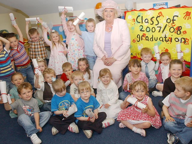 Look at the happy faces on these children at the Buttercup Nursery in Seaham in 2008.