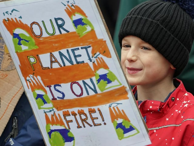 Demonstrators during the Fridays for Future Scotland march through Glasgow during the Cop26 summit in Glasgow. Picture date: Friday November 5, 2021.