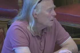 Coun Mick Rooney commented on low pay for social care staff  at a meeting of Sheffield City Council\'s adult health and social care policy committee. Picture: Sheffield Council webcast