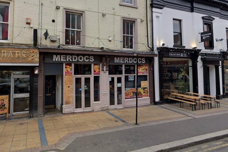 Merdocs, on 109-111 Devonshire Street, City Centre, was given a three-star food hygiene rating on November 3, 2022.