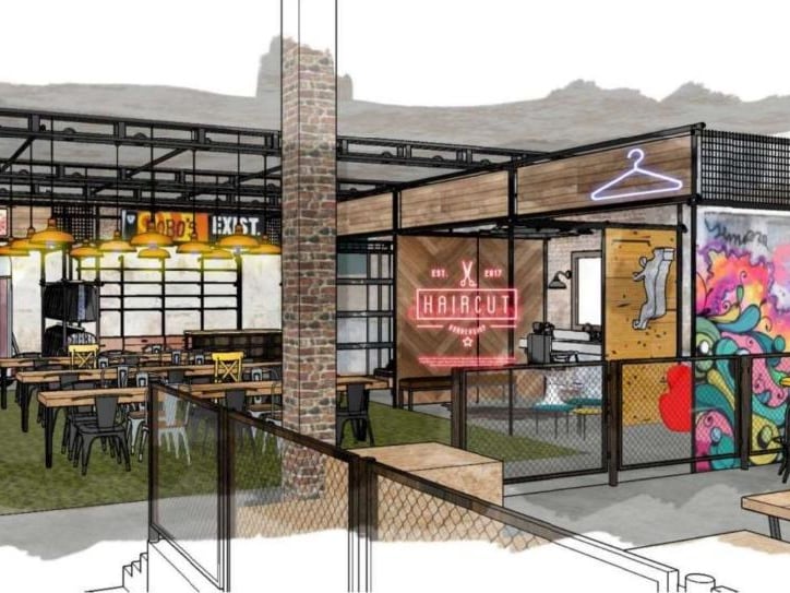 Sheffield Council approved plans last year to transform a derelict building on 605 Ecclesall Road into a new food hall. Although there is no exact opening date, pictured is artist's impression of what it may look like. The main building will be converted into a restaurant hall with a small bar, shopping and flexible seating areas that could be booked for business meetings. 