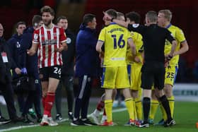 Charlie Goode's full Sheffield United debut was ended early by a red card against Blackburn Rovers - and he didn't play for the club again: Simon Bellis / Sportimage