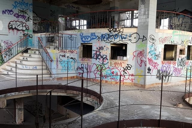 Inside the abandoned Cannon Brewery building in Sheffield