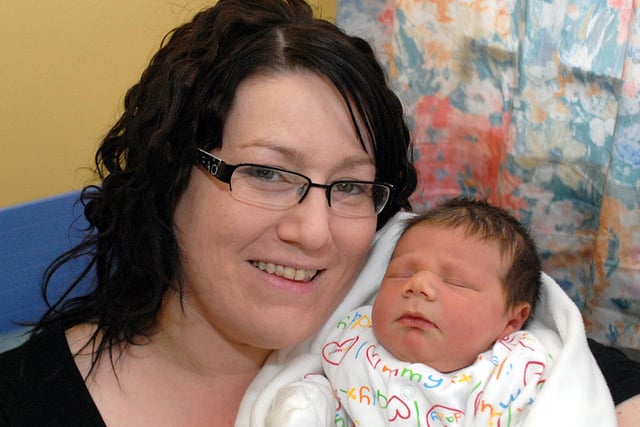 Rachel Newton and her baby Chloe who was born on new years day at 03.52.