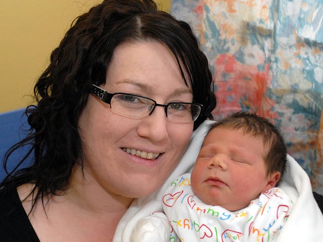 Rachel Newton and her baby Chloe who was born on new years day at 03.52.