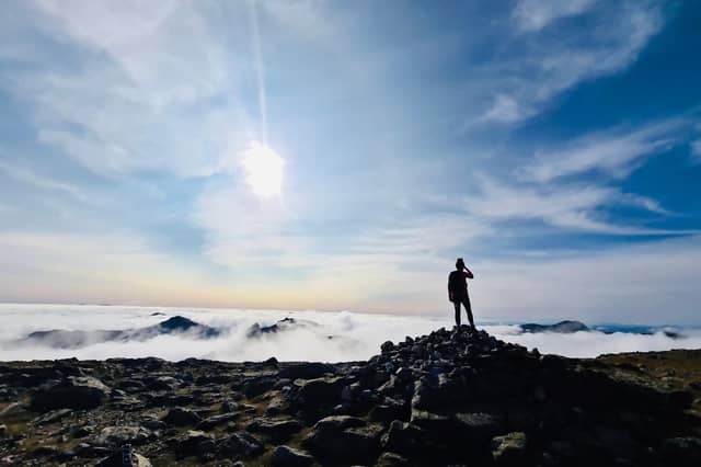 Cloud inversion at Beinn Narnain, southern Highlands of Scotland.