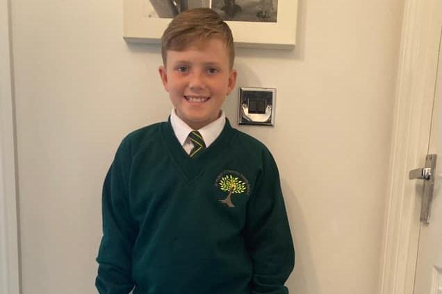 A big smile from Charlie on his first day of Year 5.