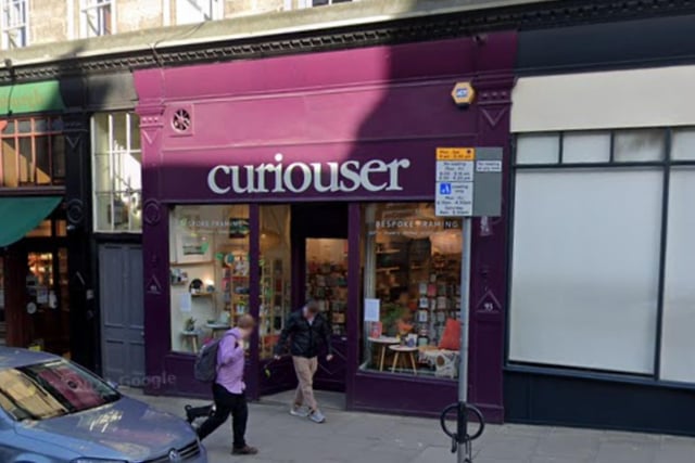 Customers of the Lewis Carroll-inspired Curiouser & Curiouser, on Bruntsfield Place, rate the "lovely selection of gifts", "friendly and approachable staff", and "reasonable prices". The shop also stocks a range of art and provides a picture framing service.