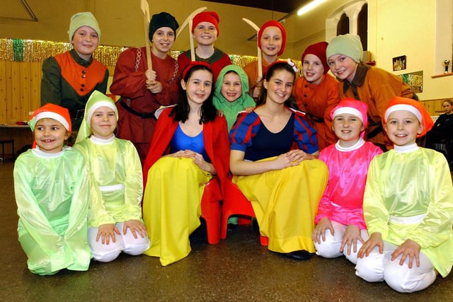 It's Snow White and the 11 Dwarfs courtesy of the Muriel Harrison School of Dance panto in 2004.