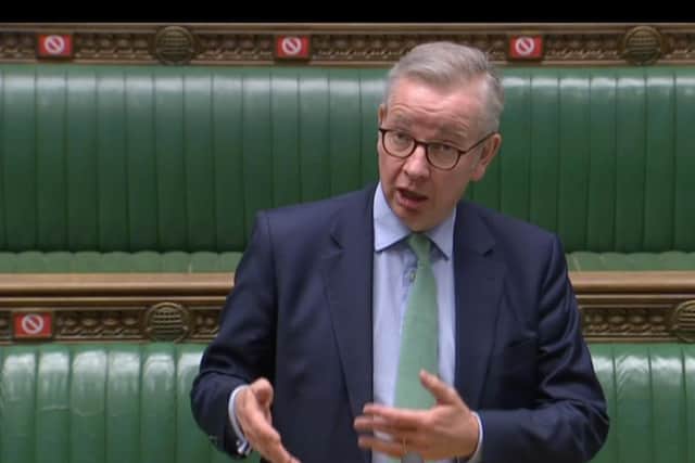 Michael Gove in the Commons.