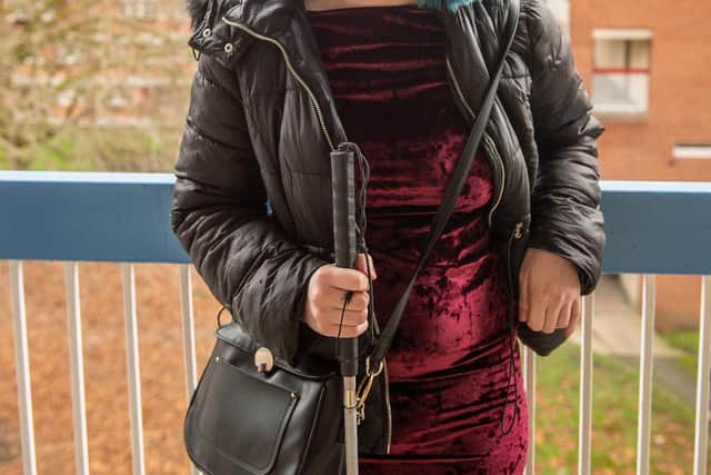 Jerri Mather outside her home in Sheffield.