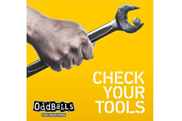Testicular cancer awareness charity Oddballs and builder's merchants MKM have team up for the 'Check Your Tools' campaign to get tradesmen to see their 'gear' is in good working order.